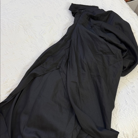 PrettyLittleThing Plus Black Ruched Side Midi Skirt NWT US 20 - Picture 4 of 5